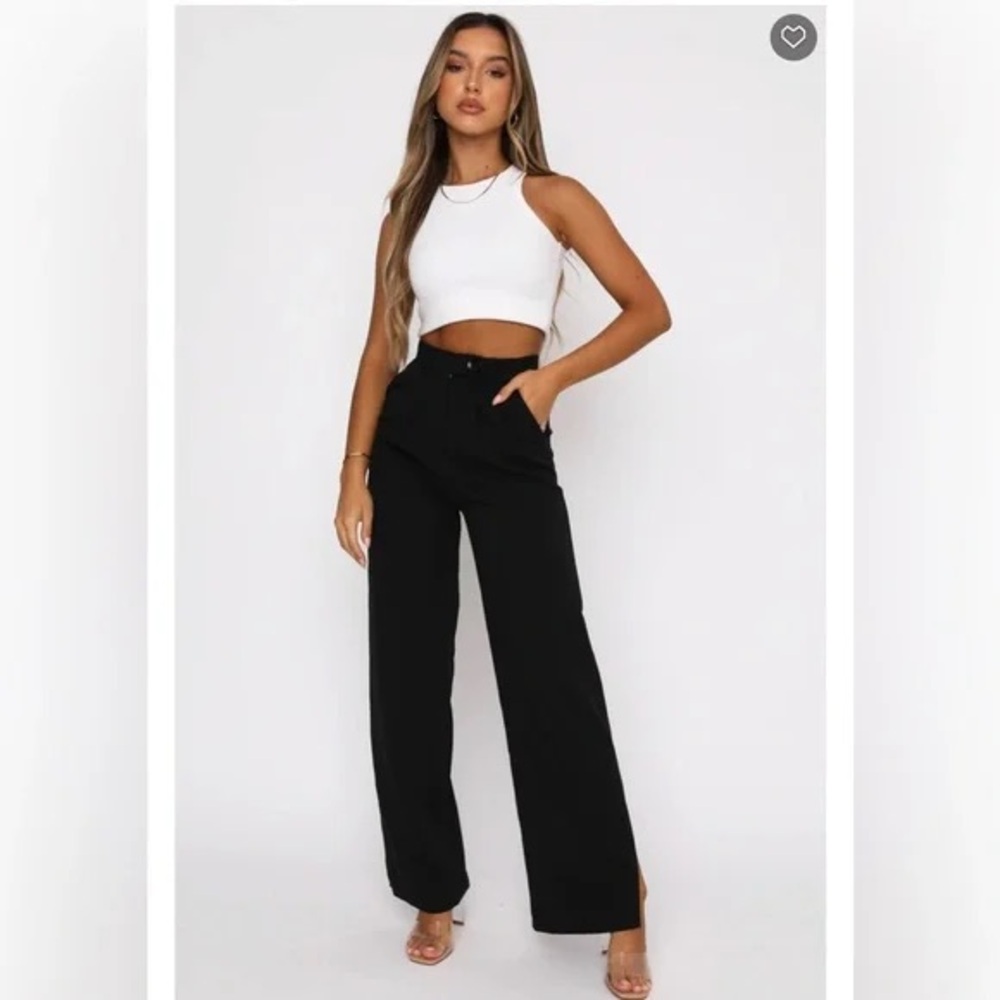 WHITE FOX BOUTIQUE PRESS PAUSE PANTS NEW BLACK SIZE SMALL